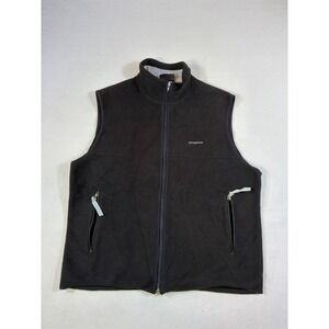 Vintage‎ Patagonia Synchilla Fleece Vest Mens Large Black Full Zip 25183 F4